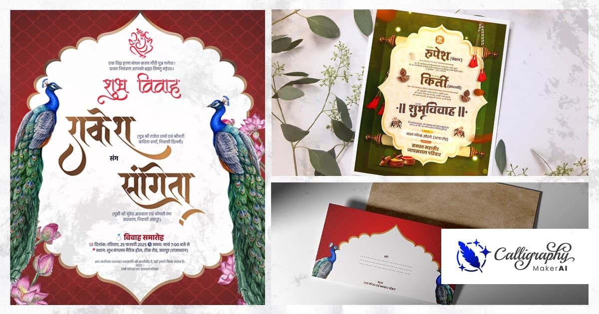 Beautiful Wedding Calligraphy Examples